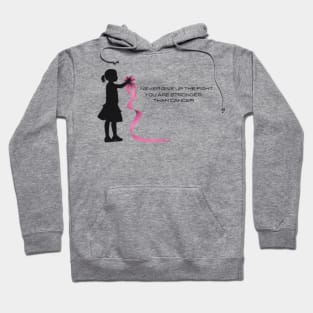 Never give up the fight you are stronger than cancer Hoodie